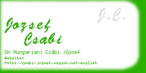 jozsef csabi business card